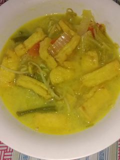 Foto resep Sayur tahu santan kuah kuning