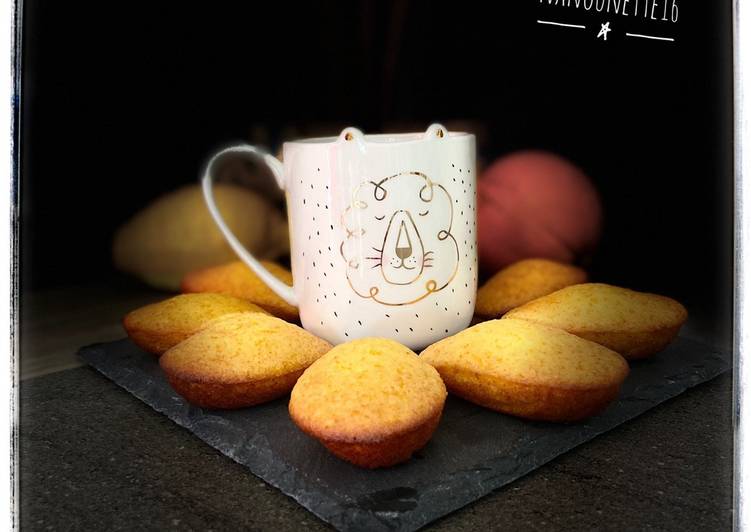 La Recette Pas à Pas Madeleines au miel et agrumes