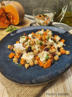 Foto di Insalata di baccalà, ceci e zucca..