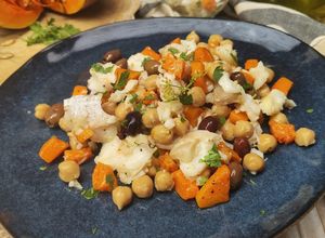 Foto di Insalata di baccalà, ceci e zucca..