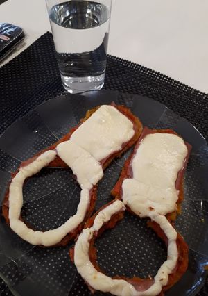 Una foto de Calabacín a la pizza