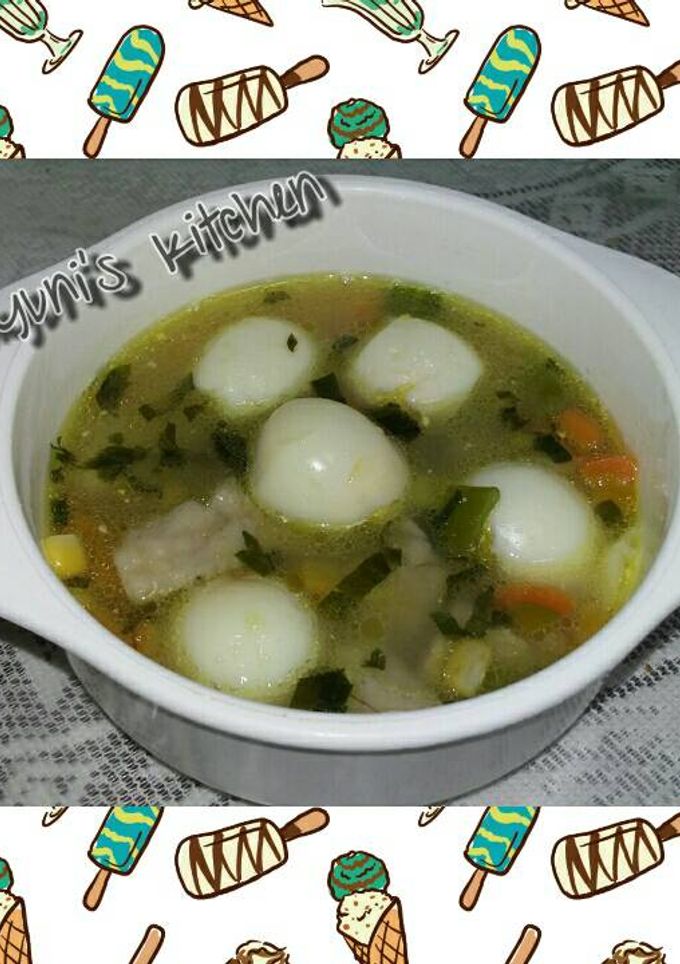 Foto resep Soup Sayur Baso Telur Puyuh
