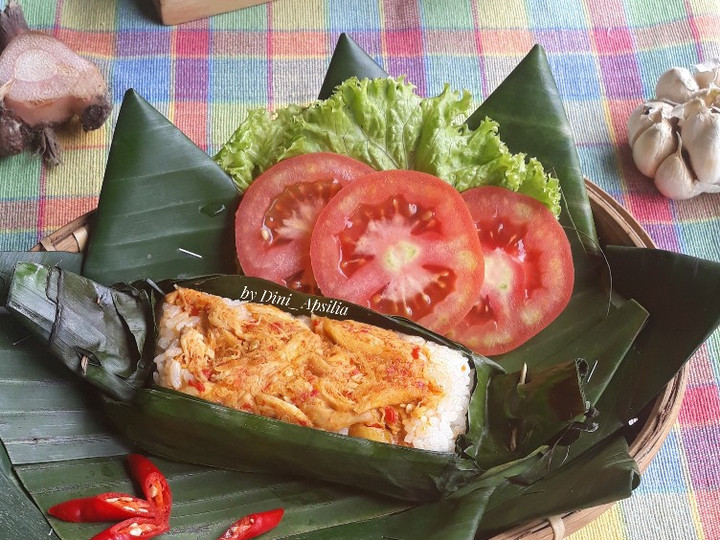 Cara Membuat Nasi Bakar Ayam Suwir Pedas Untuk Jualan