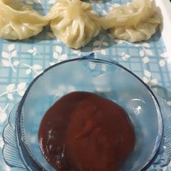 Vegetable and noodles momos A picture of Vegetable and noodles momos.