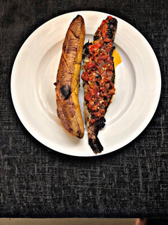 A picture of Oven Roast Plantain and Fish.