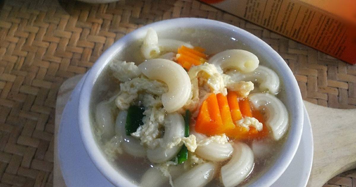 Resep Sup Makaroni Telur Dan Wortel Oleh Linakuw Cookpad