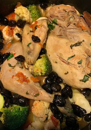 Une photo de Poulet aux olives revisité