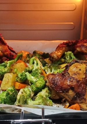 Foto resep Roast chicken & veg