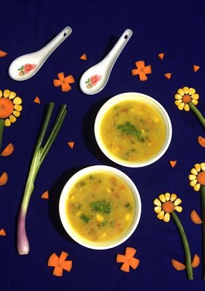 A picture of Sweet corn soup.