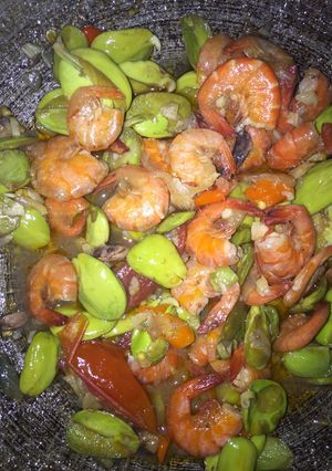 Foto resep Udang pete pedas manis