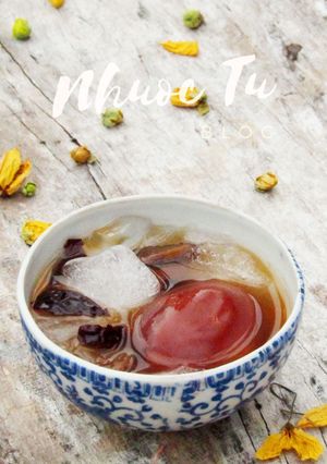Hình của món Trà hột gà ngày hè thanh mát.