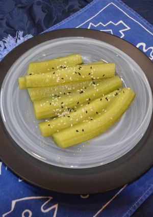 A picture of Simmered Cucumber ala Julia Child.