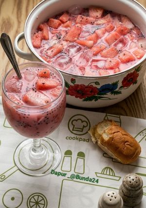 Foto resep Es Semangka Selasih 🍉