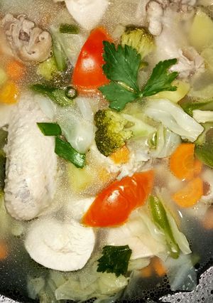 Foto resep Sup Ayam Aneka Sayuran favorit