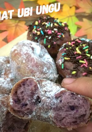 Foto resep Donat ubi ungu simple lembut