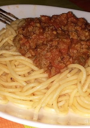 صورة لوصفة سباغيتي 😋😊