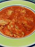 Pescado en salsa de pimientos