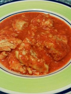 Una foto de Pescado en salsa de pimientos