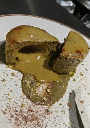 A picture of Pistachio souffle.