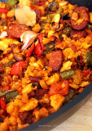 Una foto de Migas con chorizo