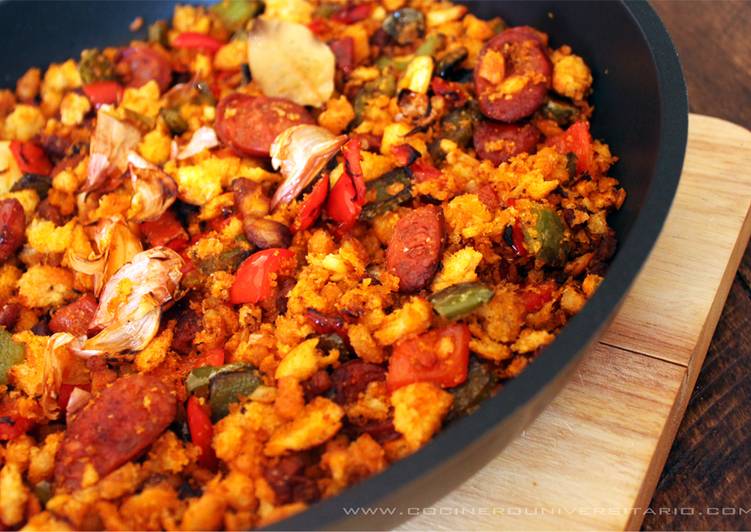Migas con chorizo