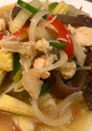 什錦炒雞胸 的食譜成品照片