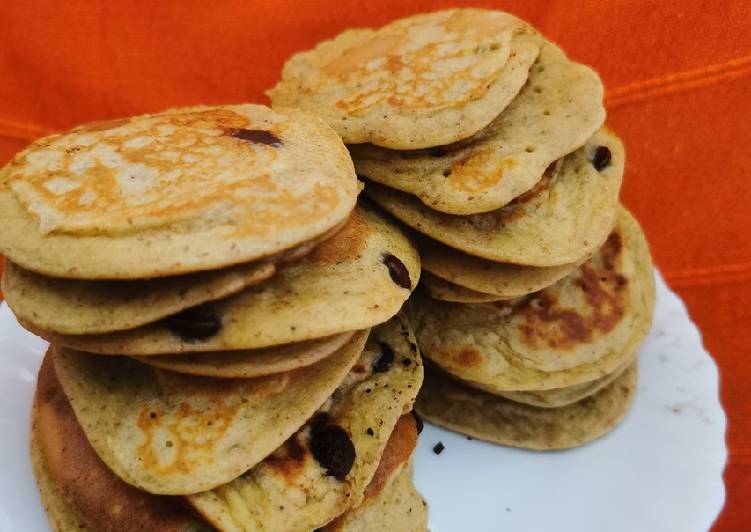 Panquecas de Banana com Pepitas de chocolate