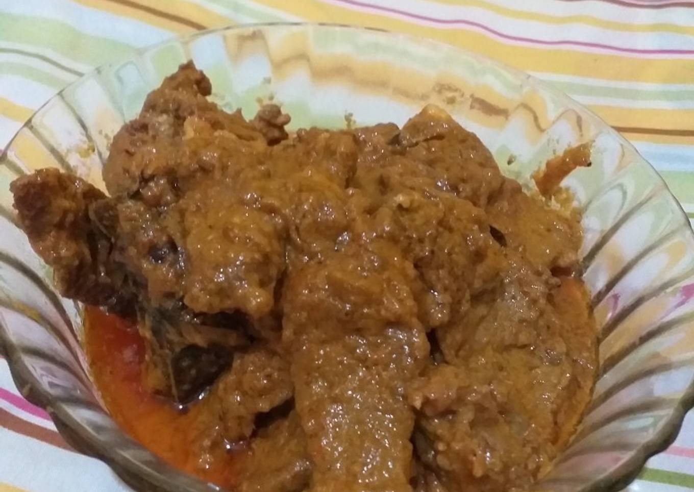 Rendang daging sederhana