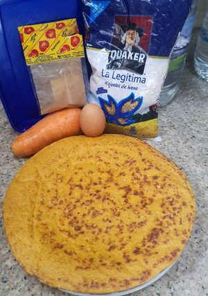 Una foto de Pancake de zanahoria🥕🥞🥚 avena y claras de huevo