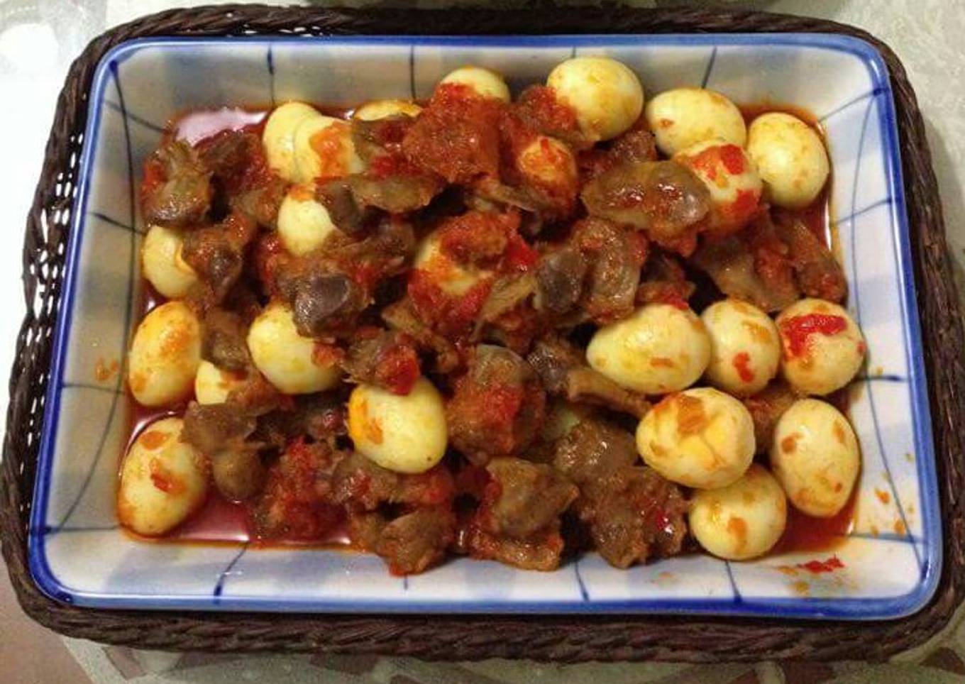 Resep Balado Ampela plus telur puyuh.. Anti Gagal