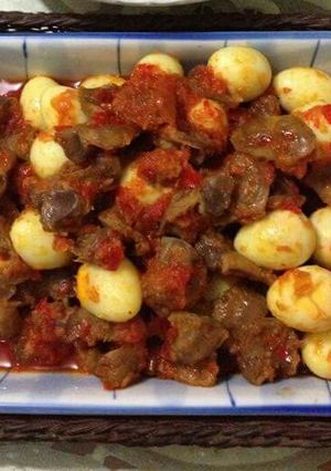 Foto resep Balado Ampela plus telur puyuh..