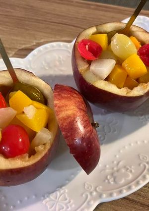 A picture of Apple fruit cups.