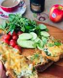 Bánh mì nướng Air Fryer phomai, bơ, tỏi