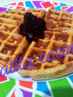 Una foto de Waffles de amaranto