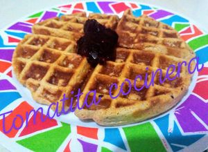 Una foto de Waffles de amaranto