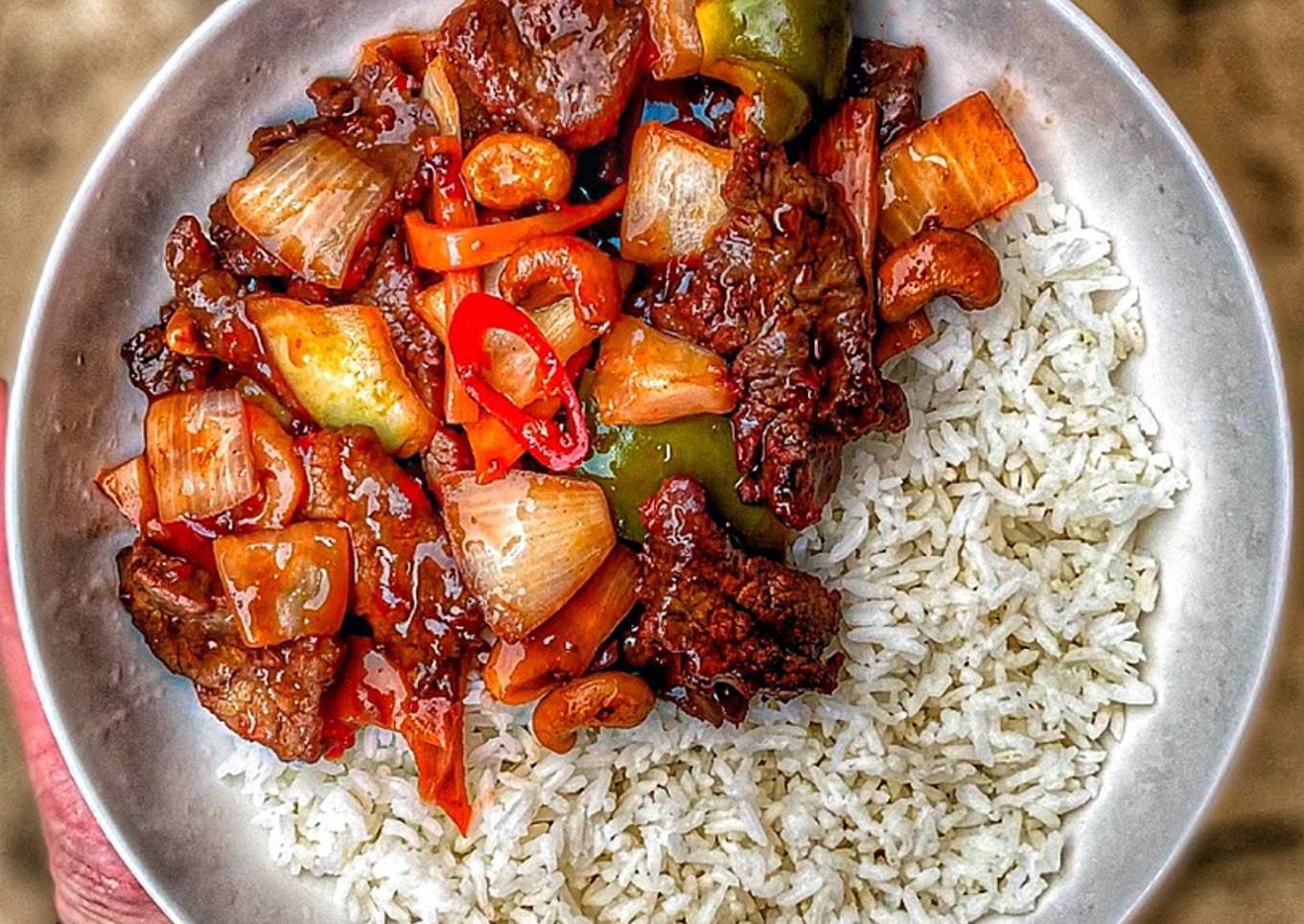 KUNG PAO BEEF w/ RICE