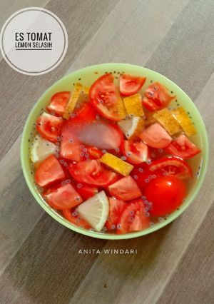 Foto resep Es Tomat Lemon Selasih