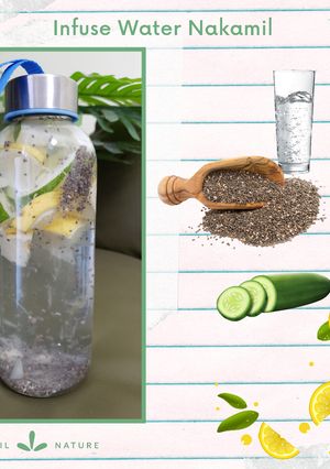Foto resep Infuse Water Chia Lemon Timun