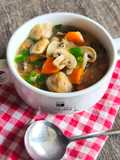 Sop Jamur Kancing Dan Bakso