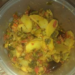 A picture of Green onion potato.