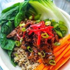 A picture of Teriyaki Beef Donburi.