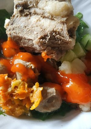 Foto resep Bakso Iga Kuah Pedas Simpel
