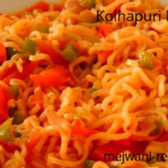 A picture of Kolhapuri Maggi.