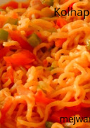 A picture of Kolhapuri Maggi.