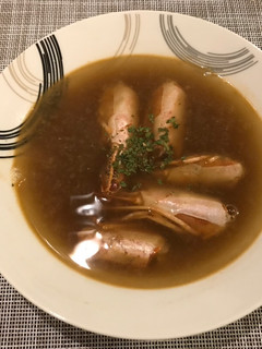Una foto de Sopa de cabezas de gambas