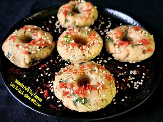 Brown Rice Flour Gujarati Khichu Donuts