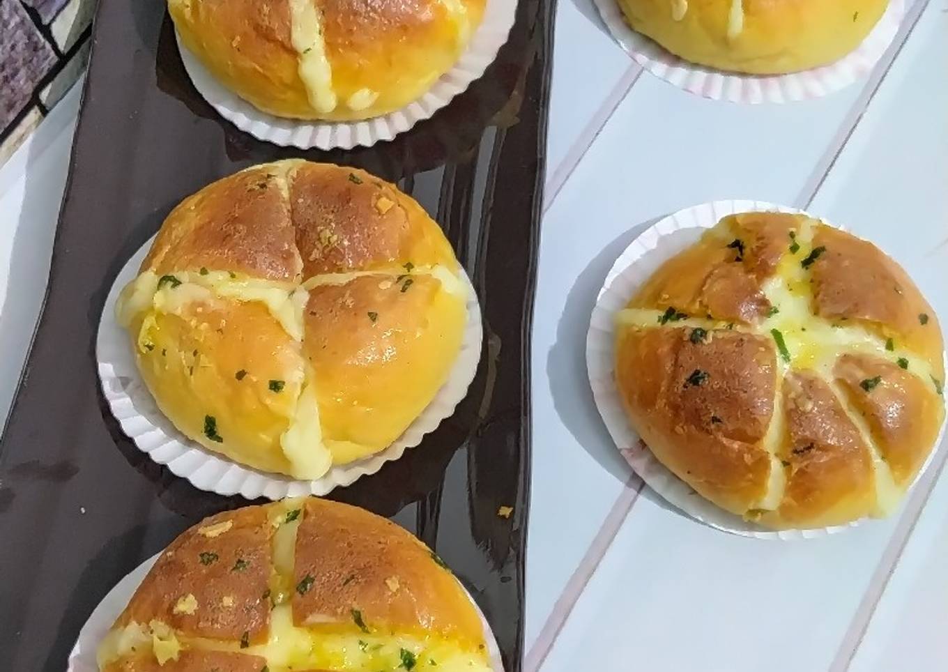 Korean Garlic Bread cheese. Ekonomis #Kekinian