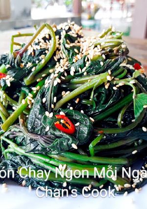 Hình của món Rau lang trộn chay.