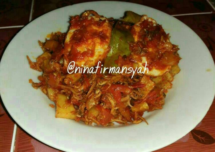 Resep Teri, kentang+telur balado😃😋 Anti Gagal