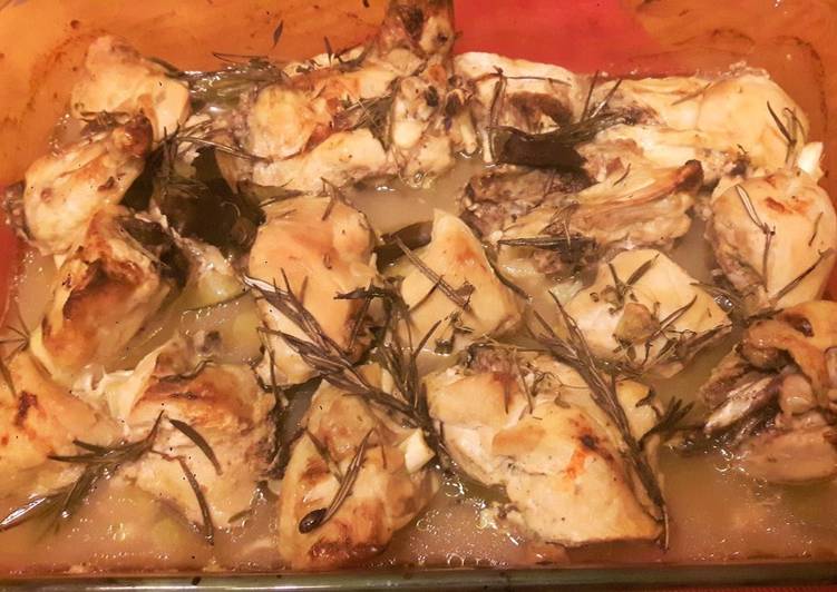 Simple Way to Make Homemade Frango light no forno com limão e alecrim